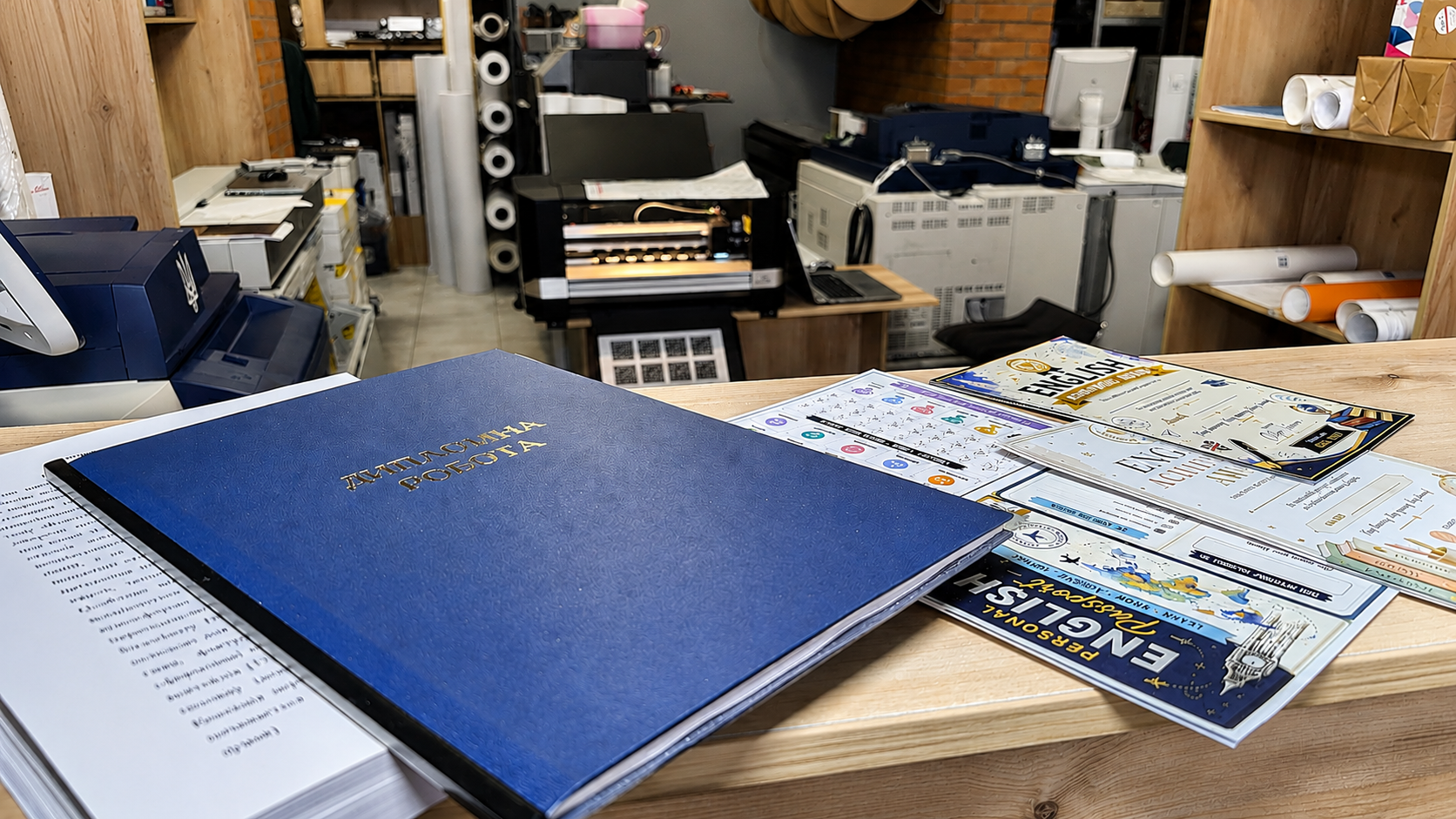 Виробництво онлайн-друкарні E-Print у Києві: професійне обладнання для цифрового друку та готова поліграфічна продукція